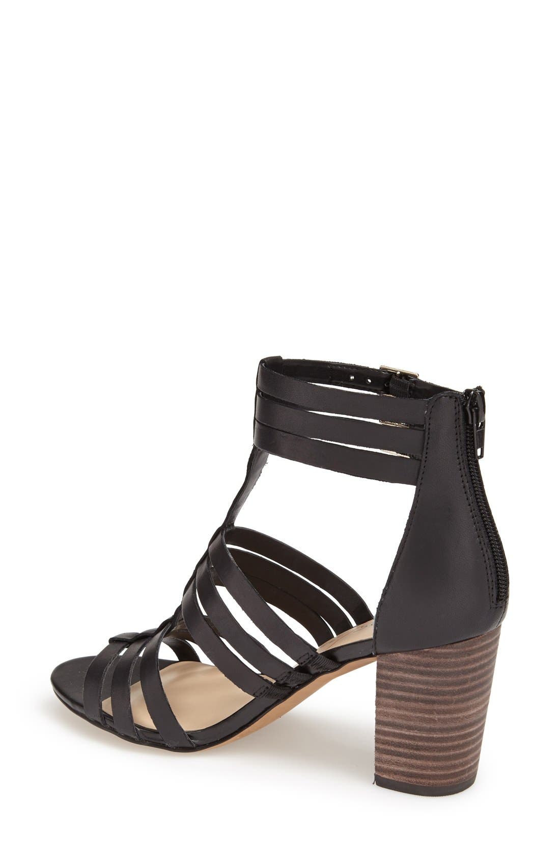 'Elise' Gladiator Sandal, Alternate, color, BLACK