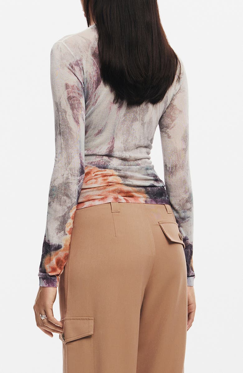 Desigual North Bay Print Fitted Sweater, Alternate, color,