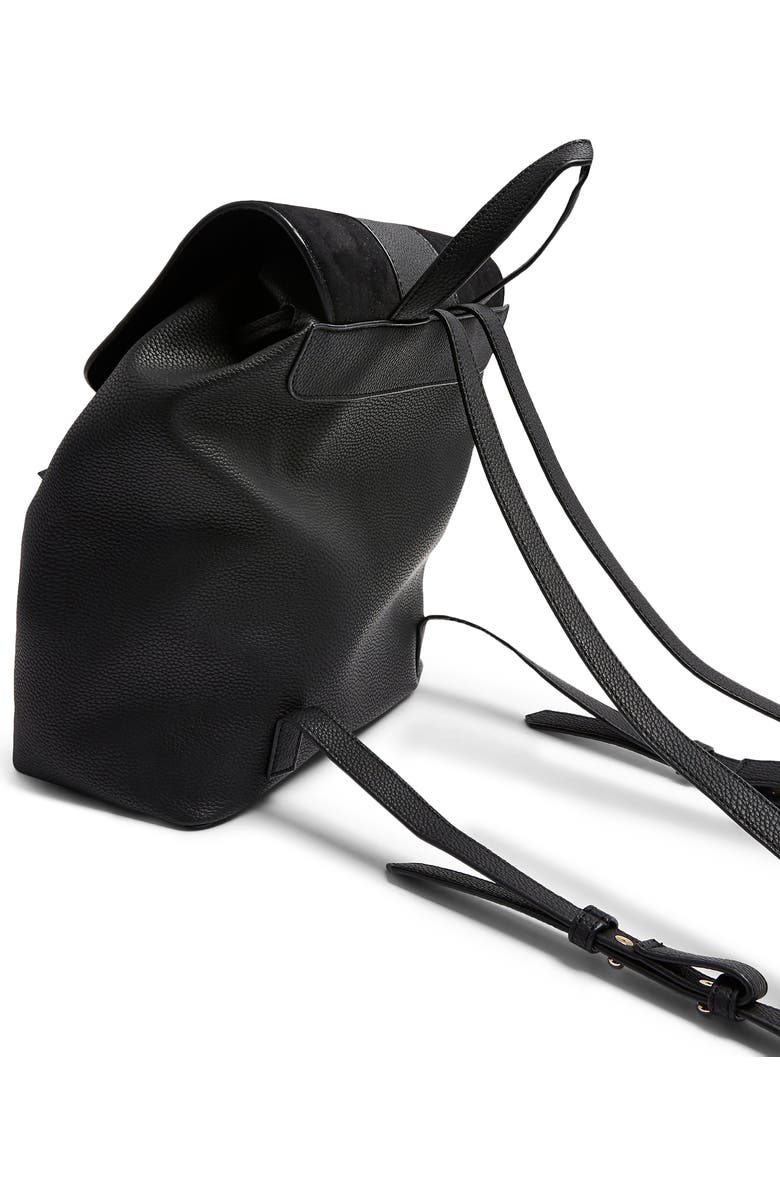 Topshop Burst Faux Leather Backpack, Alternate, color,