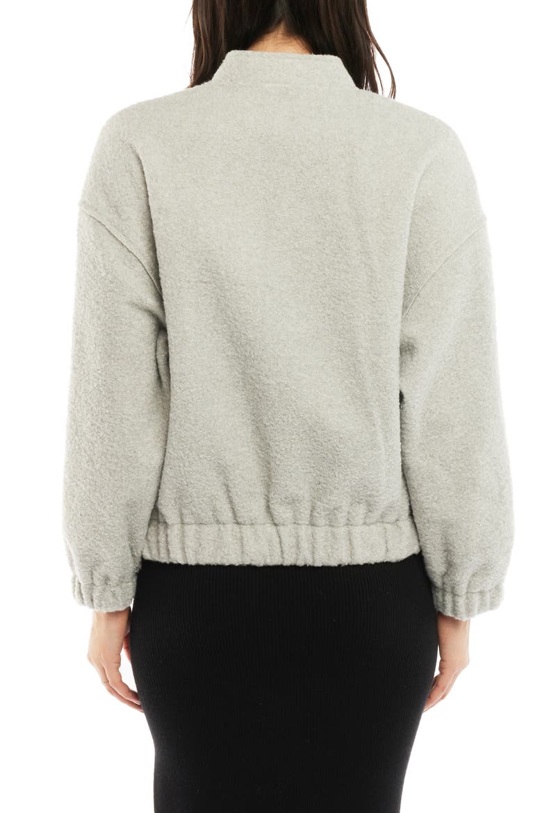 Robbie Boucle Zip Up Jacket, Alternate, color, DOVE GREY