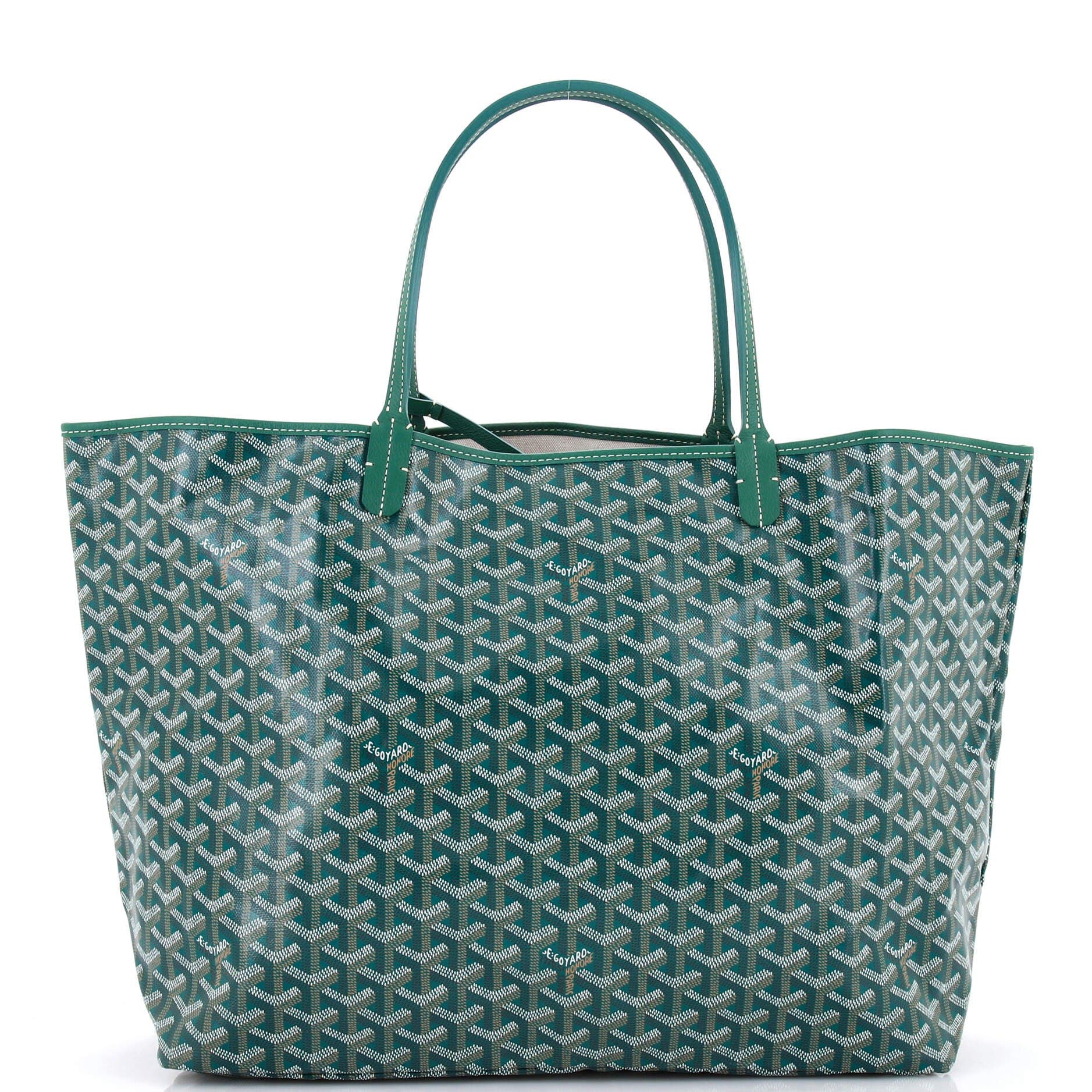 Pre-Owned Goyard Saint Louis Tote Coated Canvas GM, Main, color, Green