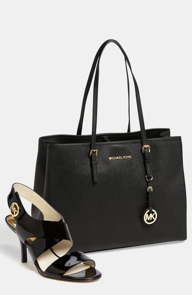 MICHAEL Michael Kors 'Jet Set - Large' Travel Tote, Alternate, color,