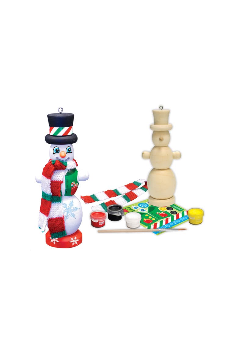 Nutcracker Snowman Ornament Paint Kit, Alternate, color, Multicolor