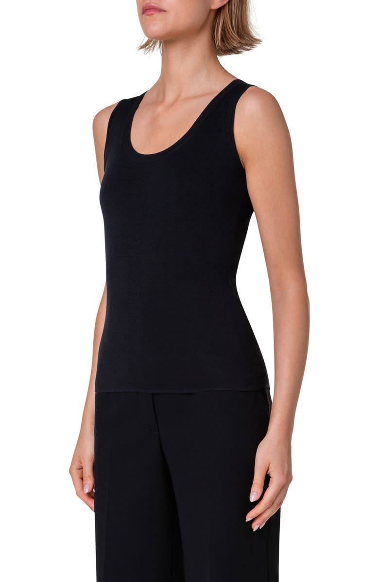 Akris Stretch Silk Tank Top, Alternate, color,