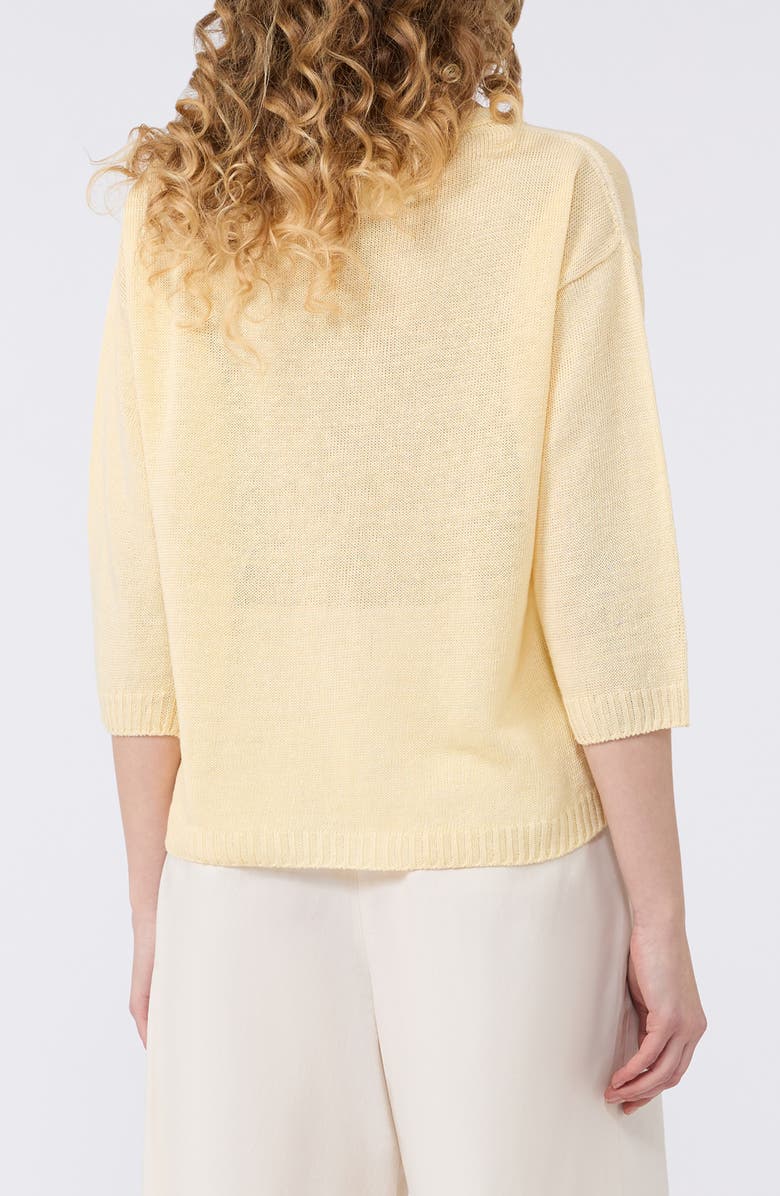 Weekend Max Mara Cannone Linen Sweater, Alternate, color, Light Yellow