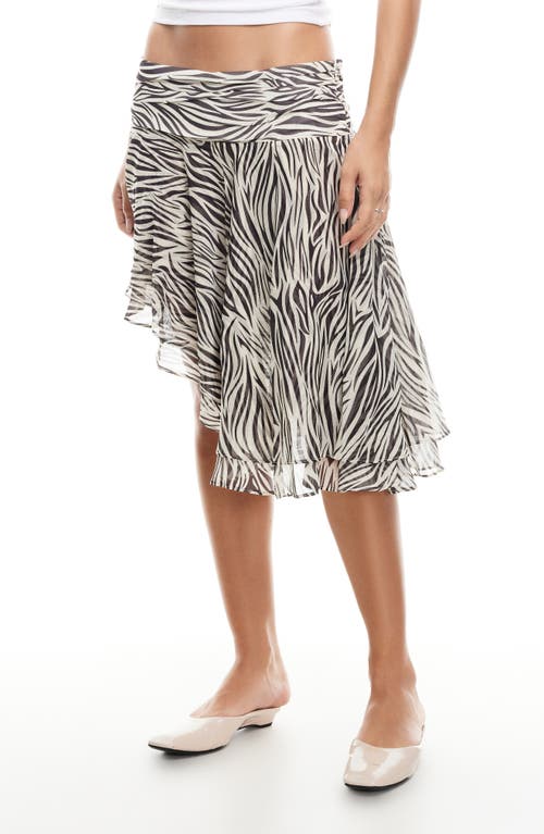 Lioness Legacy Chiffon Midi Skirt In Black
