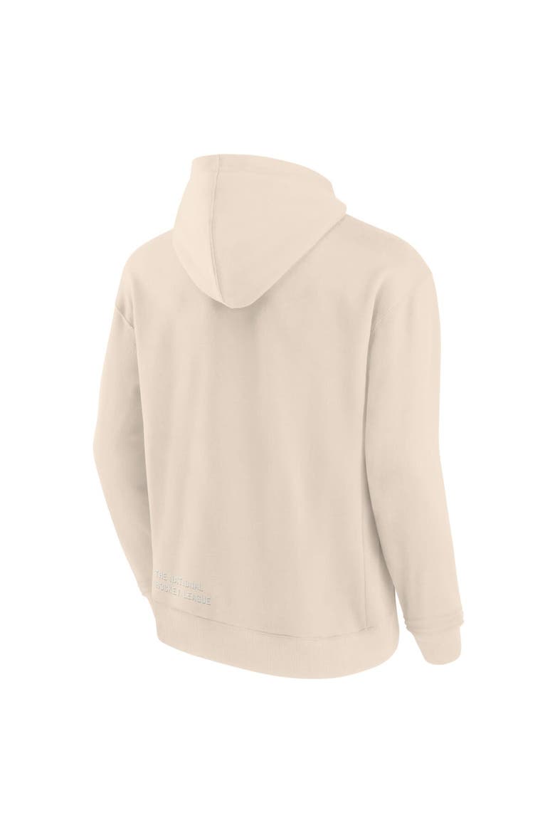 Men's Fanatics Cream NHL-Logo Future Ground Info Pullover Hoodie, Alternate, color, Cream