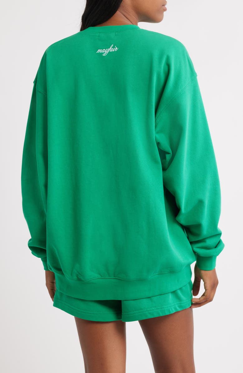 THE MAYFAIR GROUP Fall in Love with Life Henley Sweatshirt, Alternate, color, Green