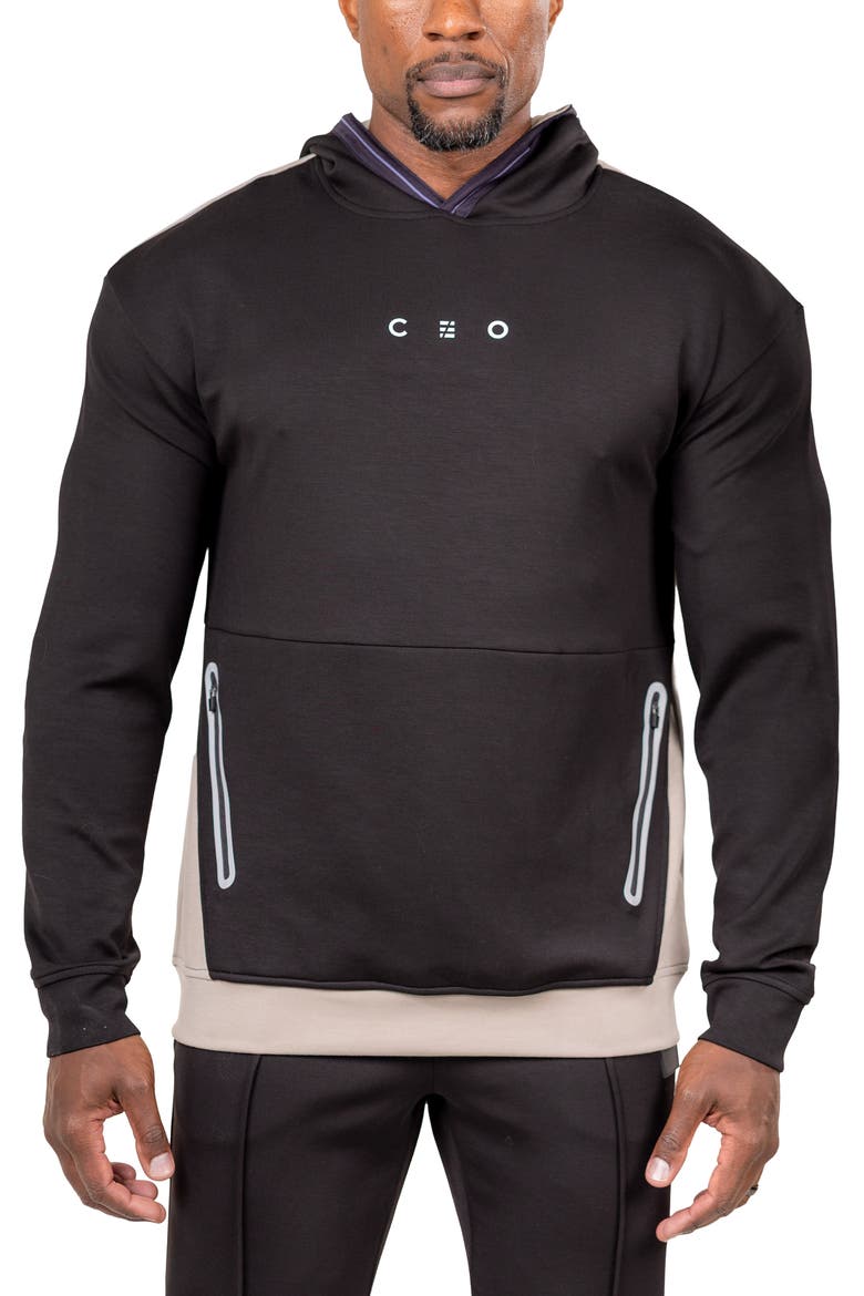 Marthyr Pullover Hoodie, Main, color, BLACK