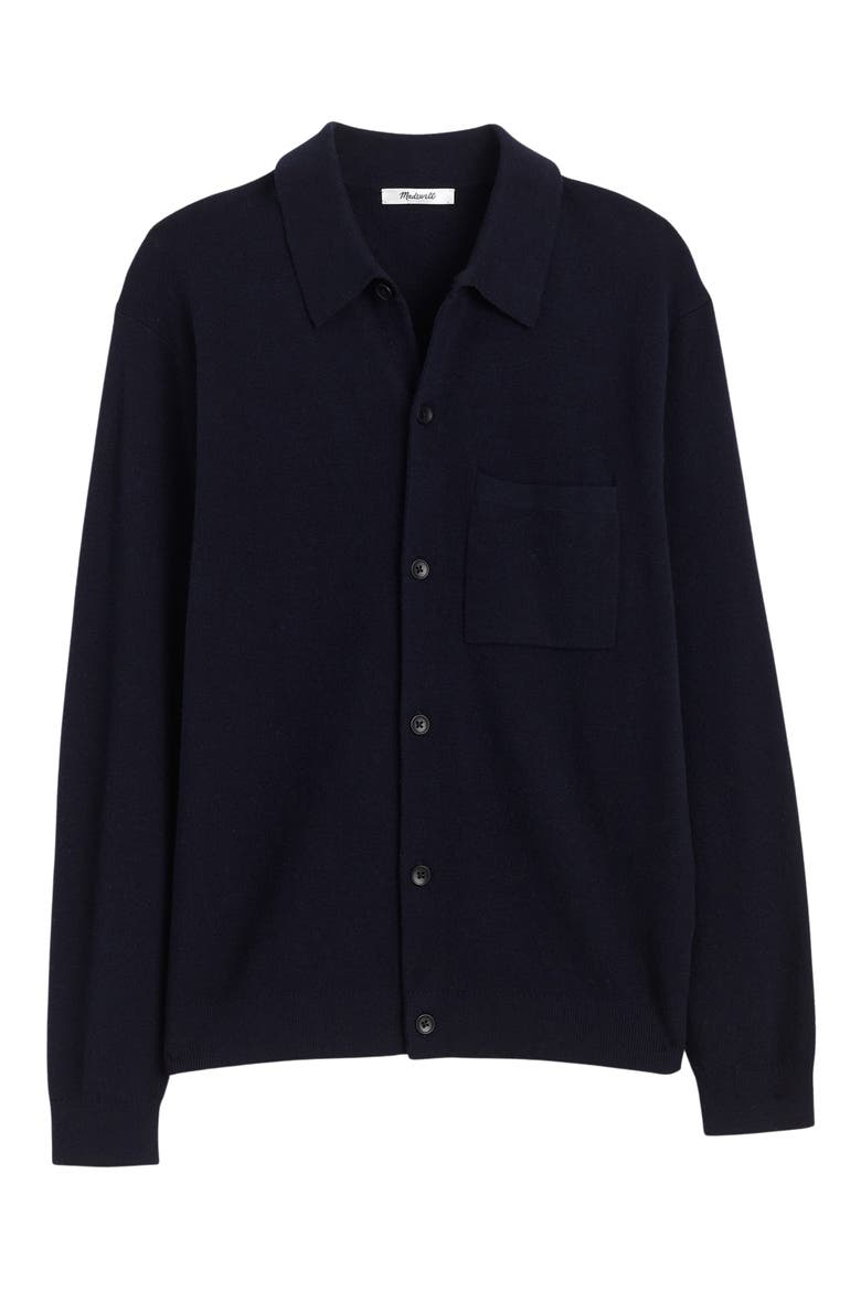 Half Milano Stitch Cardigan, Alternate, color, NAVY