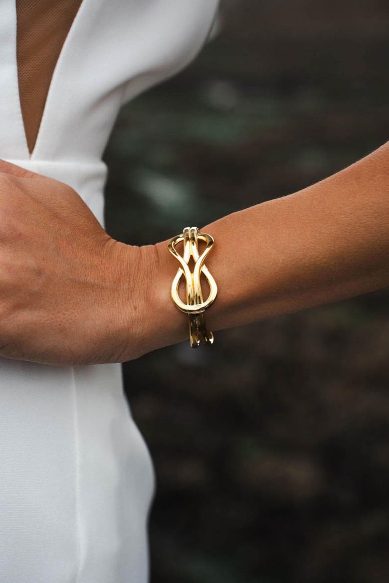 Hecate's Knot Cuff, Alternate, color, Gold