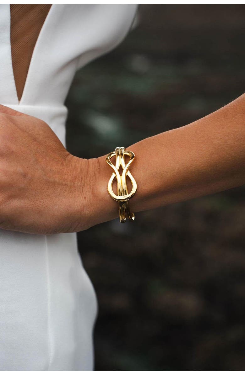 Astor & Orion Hecate's Knot Cuff, Alternate, color, Gold