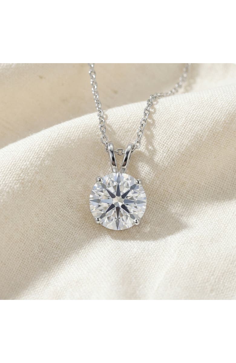 Bliss Diamond Certified 3.00Ct Diamond Pendant 14k Gold Lab Grown Necklace, Alternate, color, 14K White Gold
