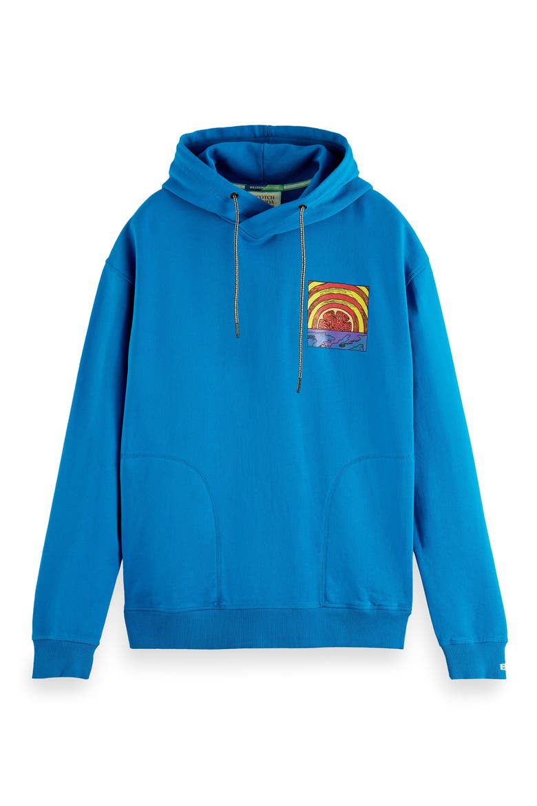 Felpa Cotton Hoodie, Alternate, color, IRIS BLUE