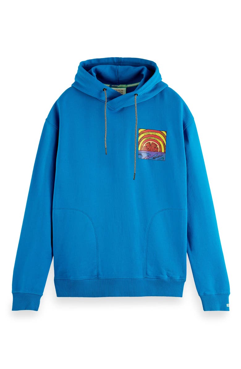 Scotch & Soda Felpa Cotton Hoodie, Alternate, color, 