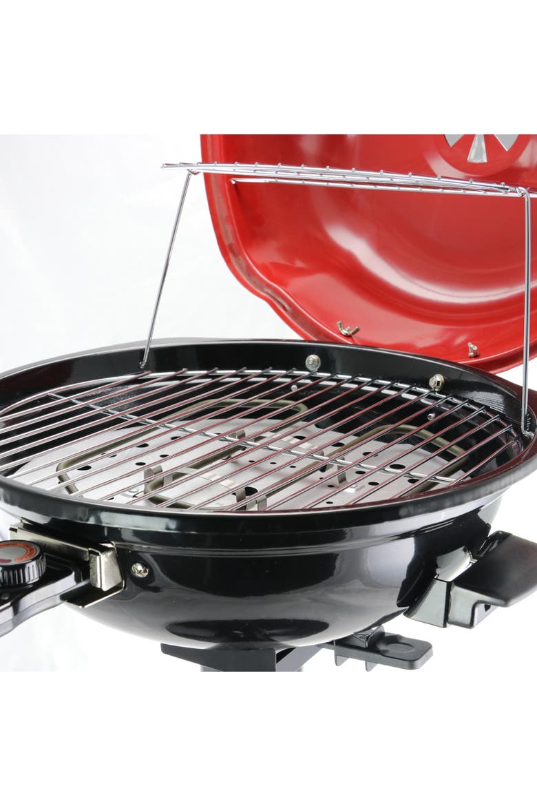15in Electric Barbecue Grill, Alternate, color, Red