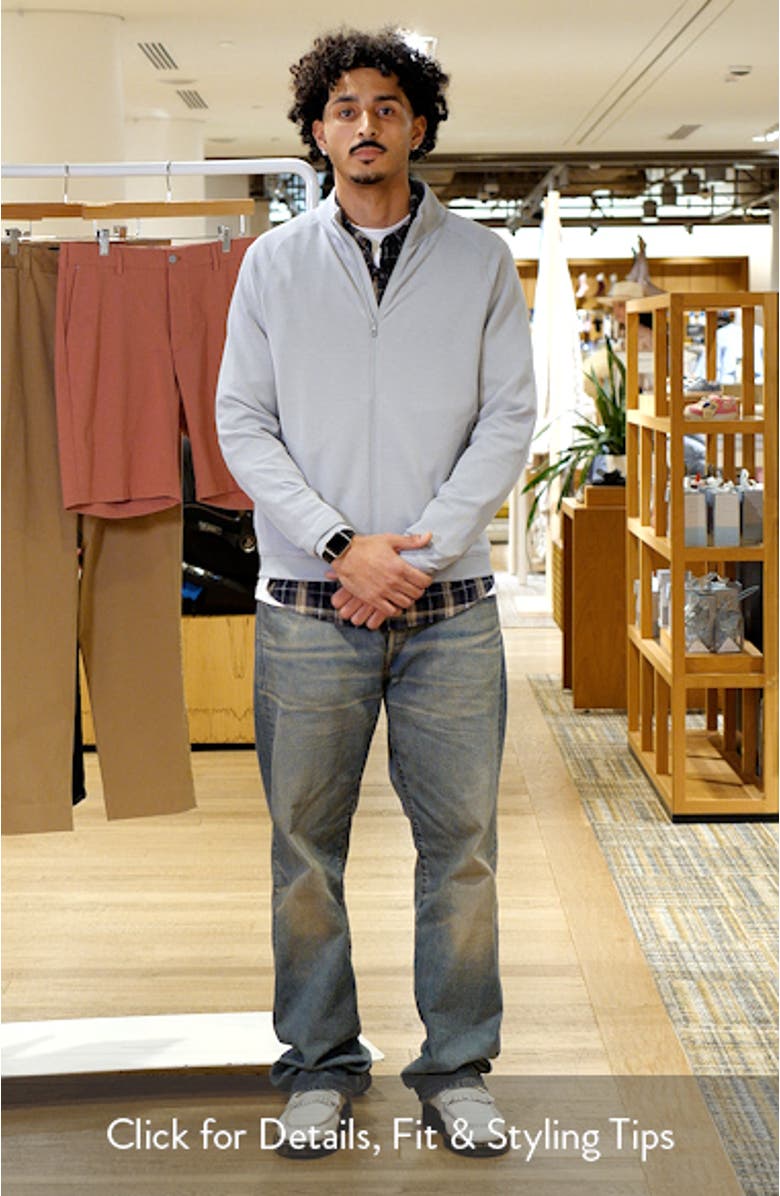 Cradle Full Zip Long Sleeve Piqué Knit Shirt, sales video thumbnail