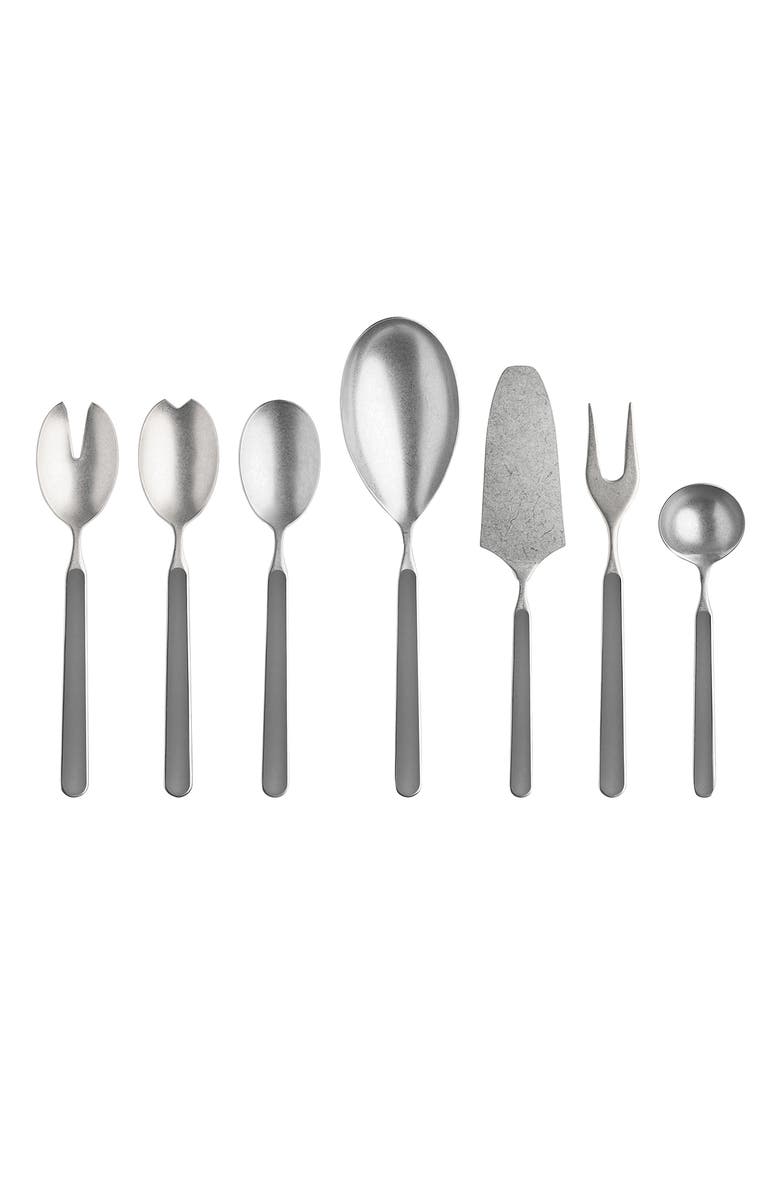 Mepra Fantasia Pewter Serving Set - 7 Pieces, Main, color, Vicuna