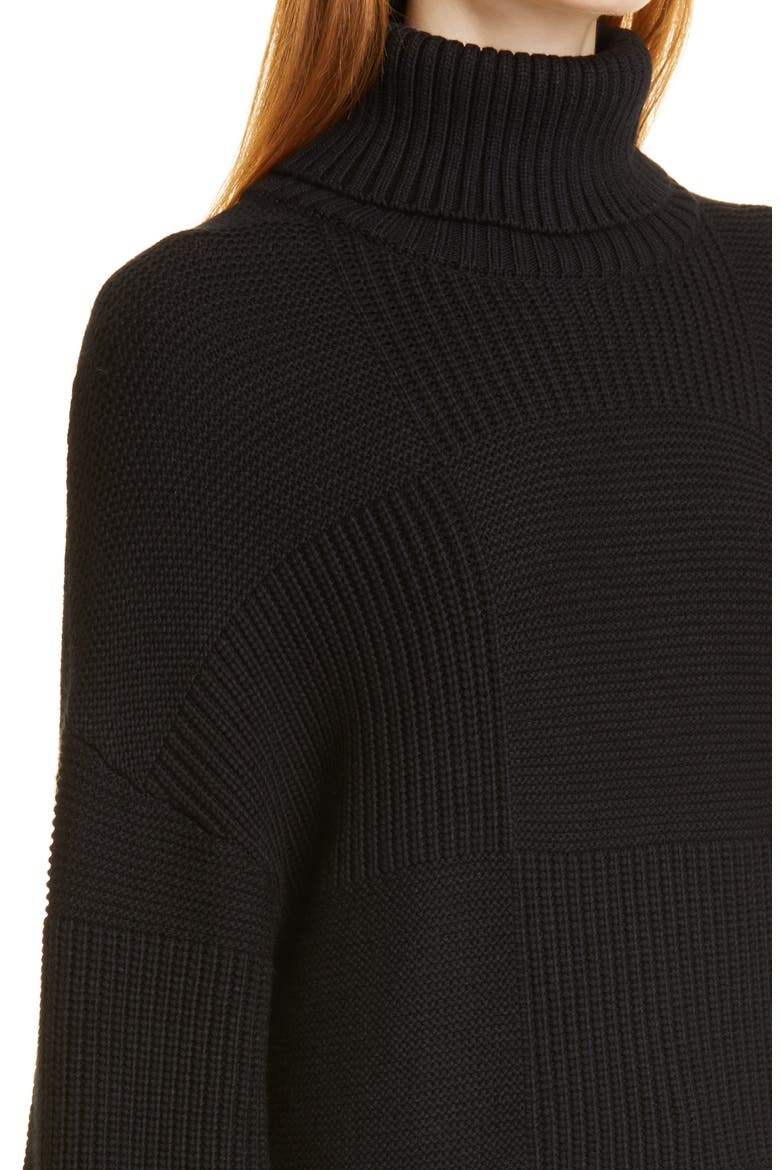 Benny Turtleneck Sweater, Alternate, color, BLACK