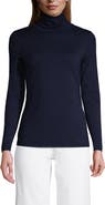Lands' End Lightweight Jersey Skimming Long Sleeve Turtleneck