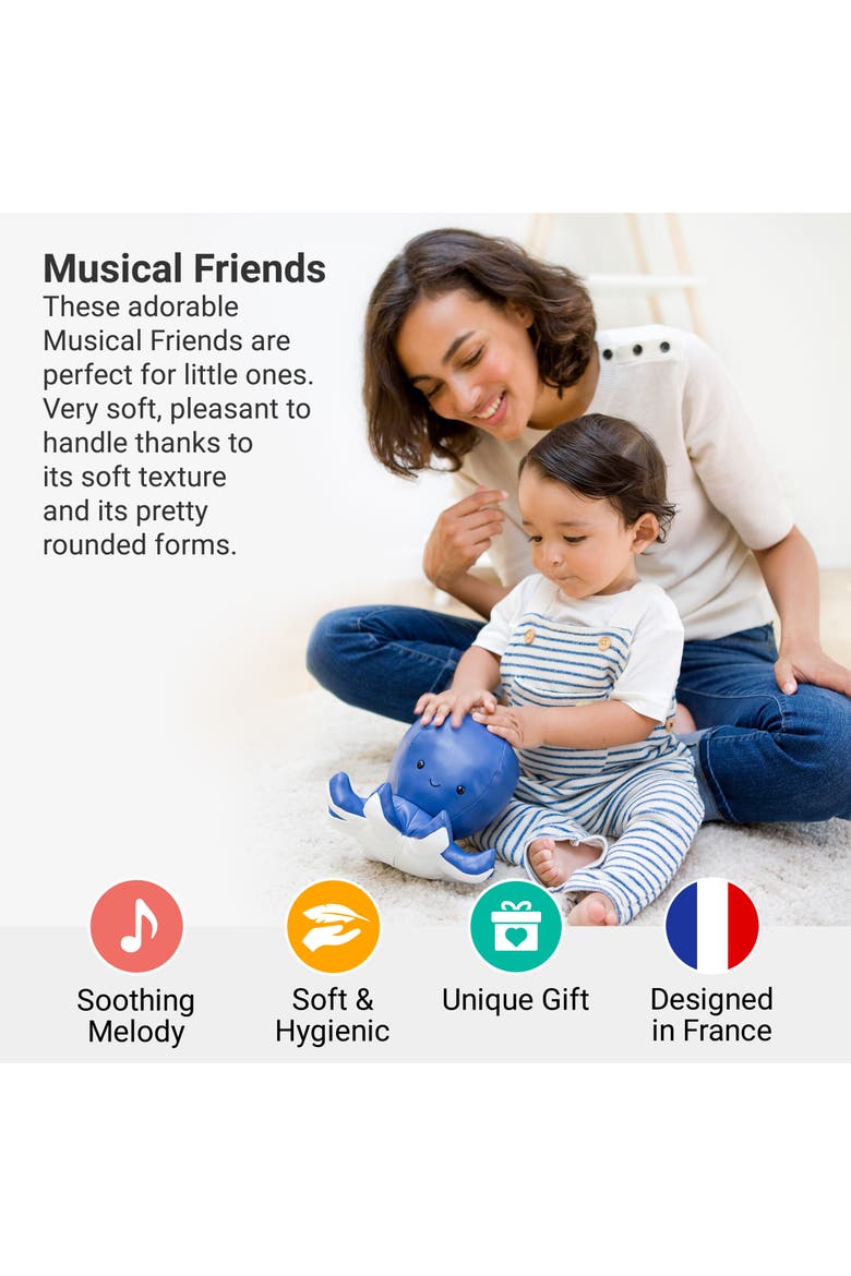 Musical Animals - Octopus, Plush Baby Music Box, Nursery Toy & Décor, Alternate, color, Blue