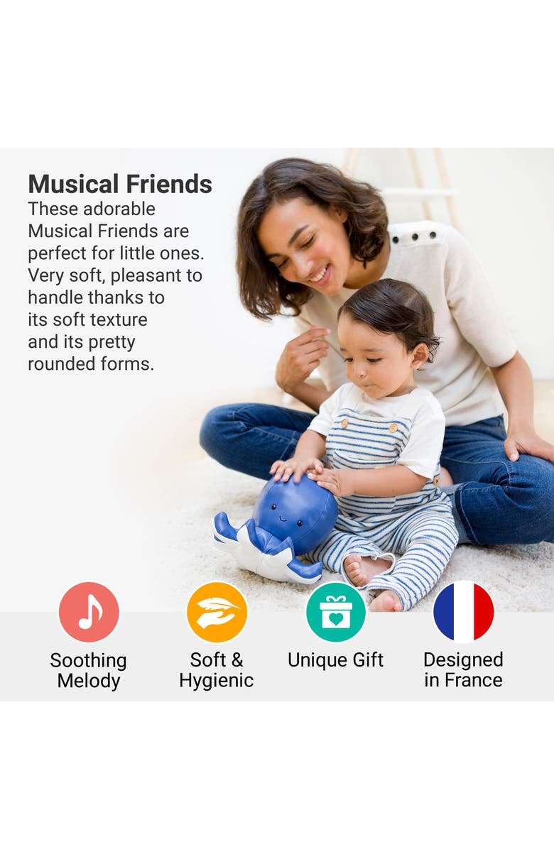 Little Big Friends Musical Animals - Octopus, Plush Baby Music Box, Nursery Toy & Décor, Alternate, color, Blue