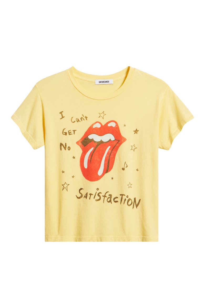 Rolling Stones Satisfaction Cotton Graphic T-Shirt, Alternate, color, POPPY YELLOW