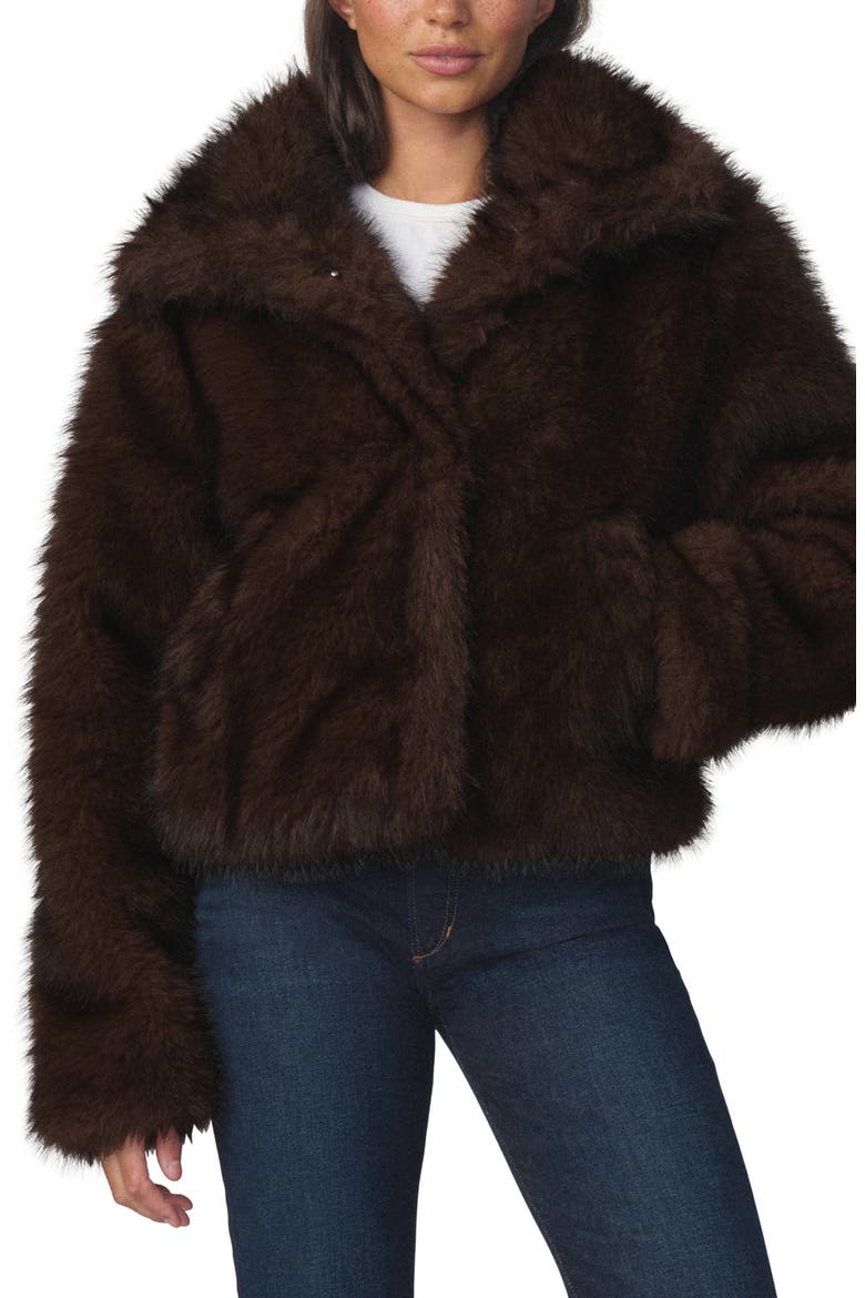 The Cozy Faux Fur Coat, Alternate, color, ESPRESSO