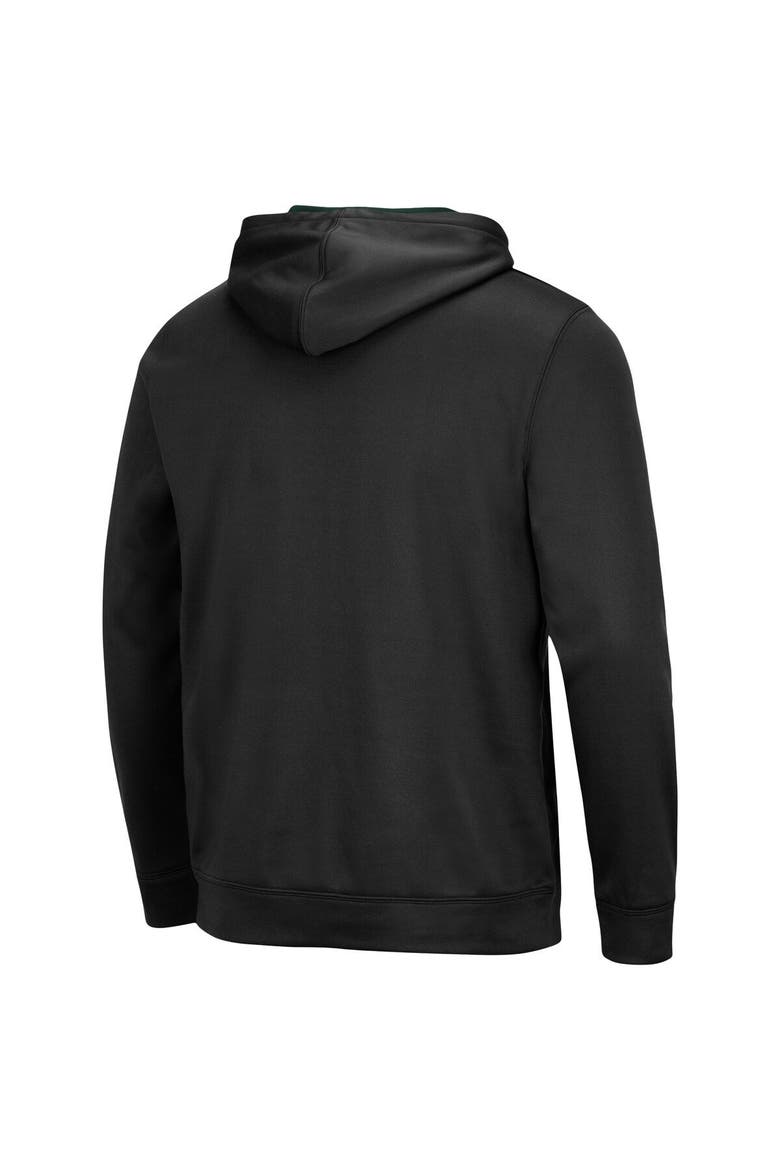 Men's Colosseum Black Michigan State Spartans Slash Stack 2.0 Pullover Hoodie, Alternate, color, Black