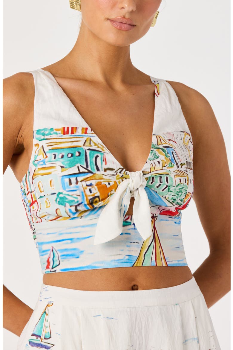 Wendy Island Sketch Print Crop Top, Alternate, color, ISLAND SKETCH