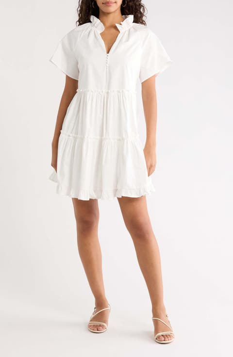 Pallas Tiered Cotton Poplin Minidress