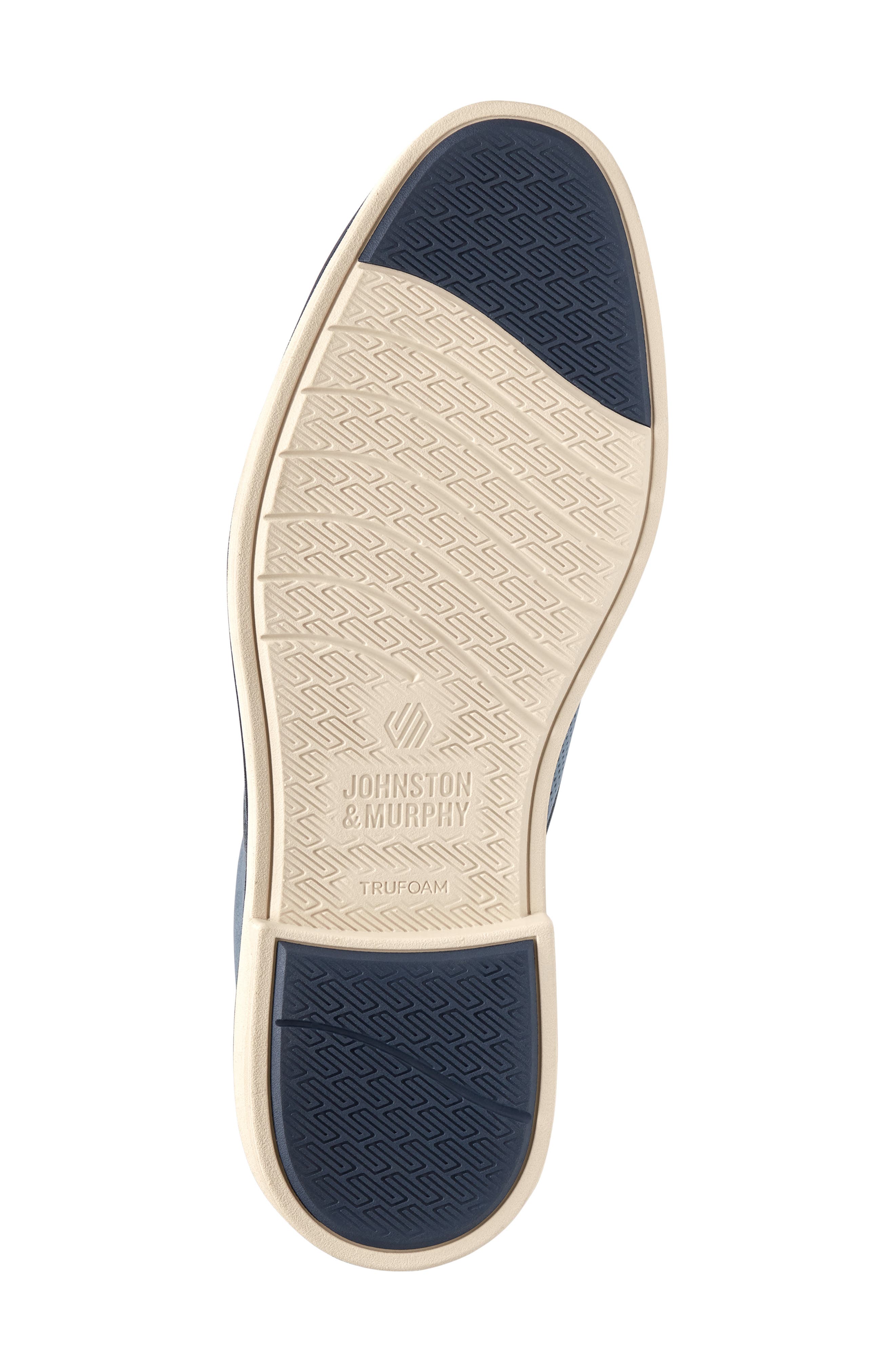 Tyson Perforated Plain Toe Derby, Alternate, color, DENIM NUBUCK