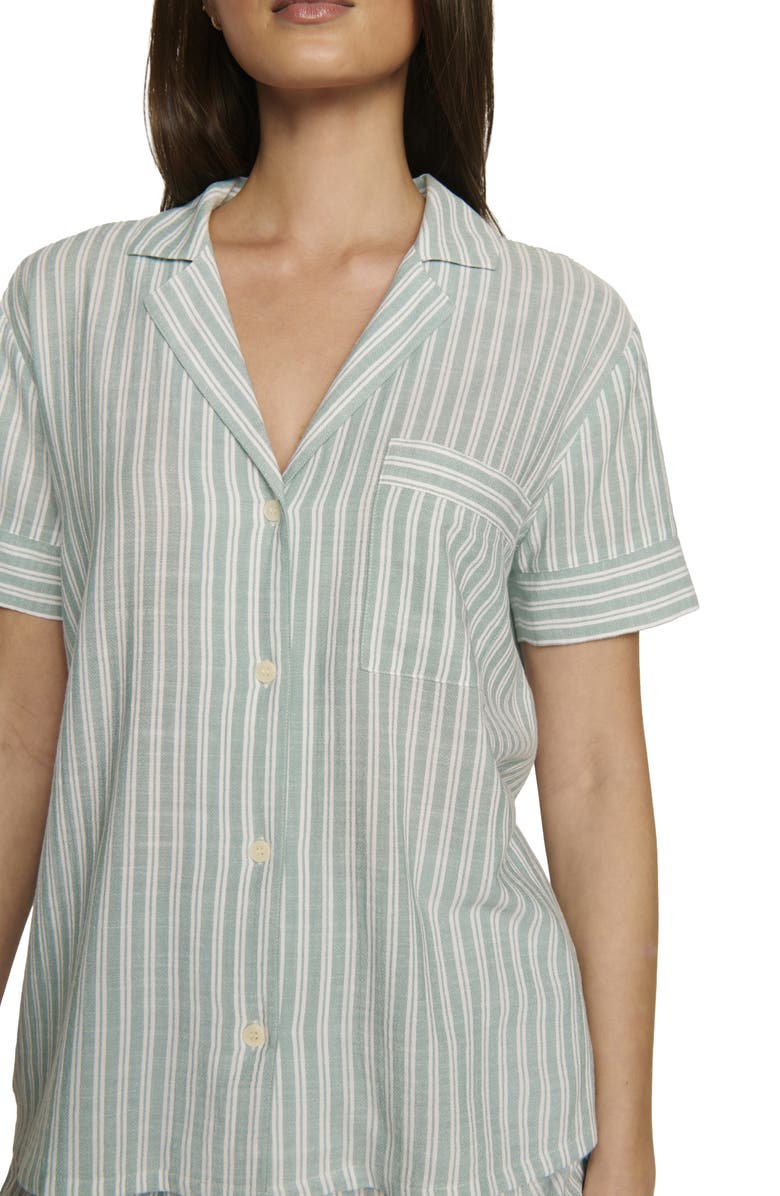 Eberjey Nautico Stripe Short Sleeve Shirt & Shorts Pajamas, Alternate, color, Regatta Stripe Seagr