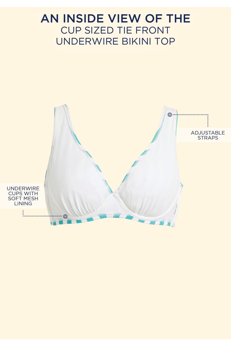 Cup Sized Tie Front Underwire Bikini Top, Alternate, color, Fruit Stripe