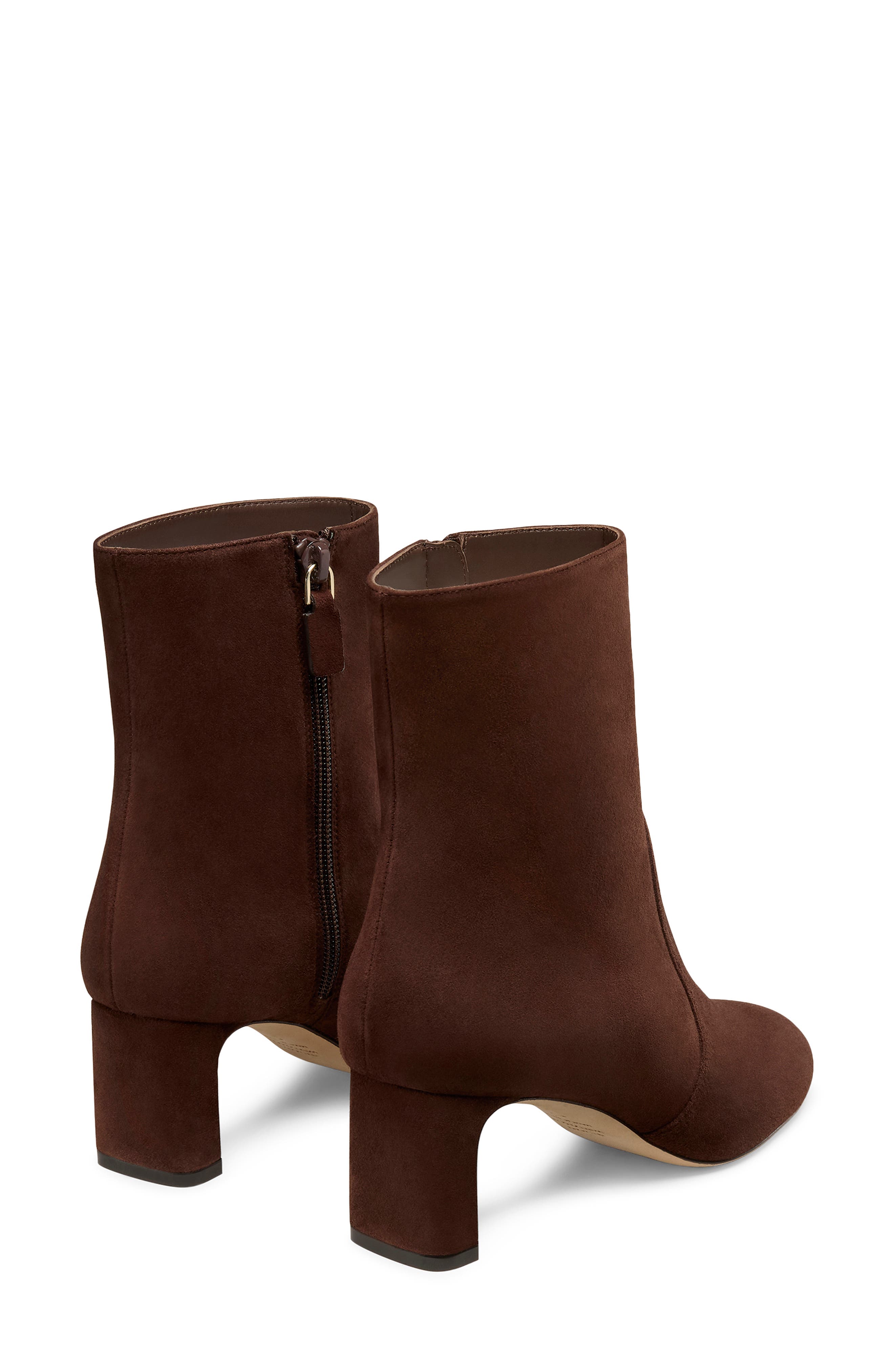 Stuart Weitzman Babette 60 Leather Bootie, Alternate, color, Walnut Suede