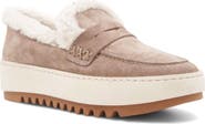Aquatalia Ameila Genuine Shearling Lined Weatherproof Penny Loafer