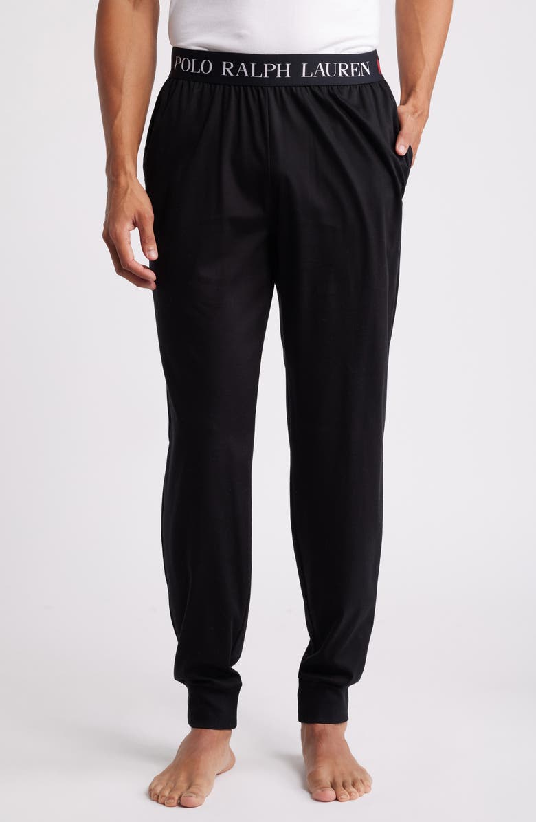 Polo Ralph Lauren Mercerized Cotton Pajama Joggers, Main, color, Polo Black
