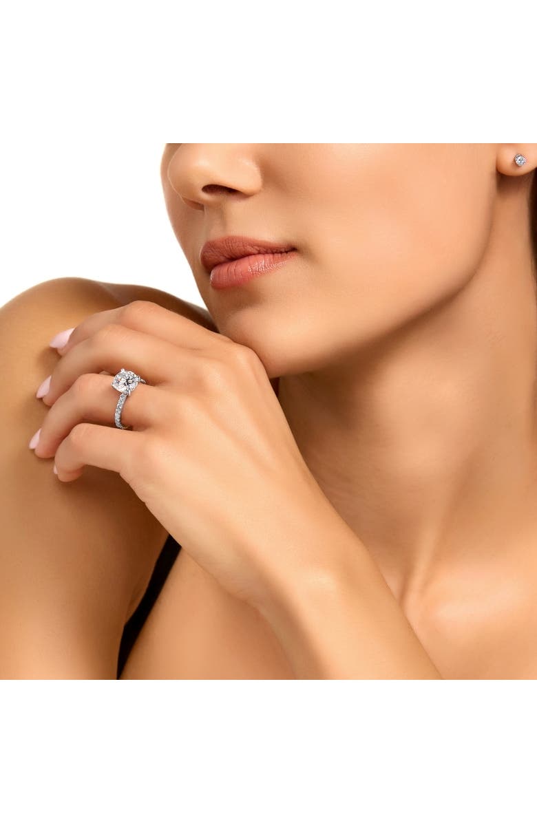 Bliss Diamond Certified 3.40Ct Round Cut Diamond Engagement Ring 14k Gold Lab Grown, Alternate, color, 14K White Gold