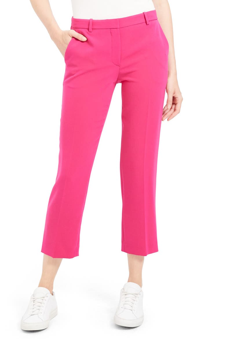 Tailored Ankle Trousers, Main, color, MAGENTA