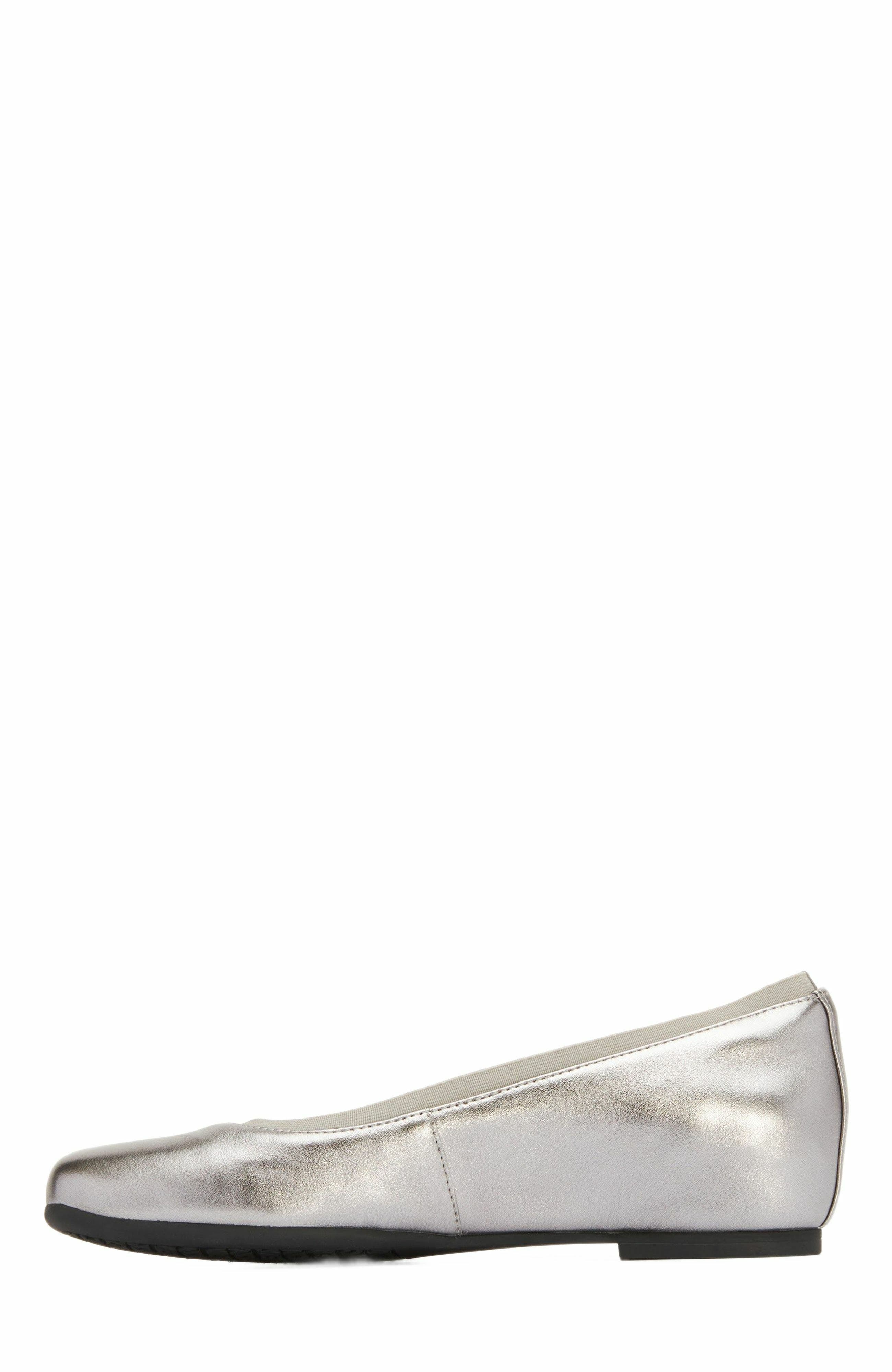 Cadence Ballet Flat, Alternate, color, Dark Silver