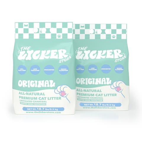 Unscented Premium Clumping Bentonite Clay Cat Litter w/Activated Charcoal