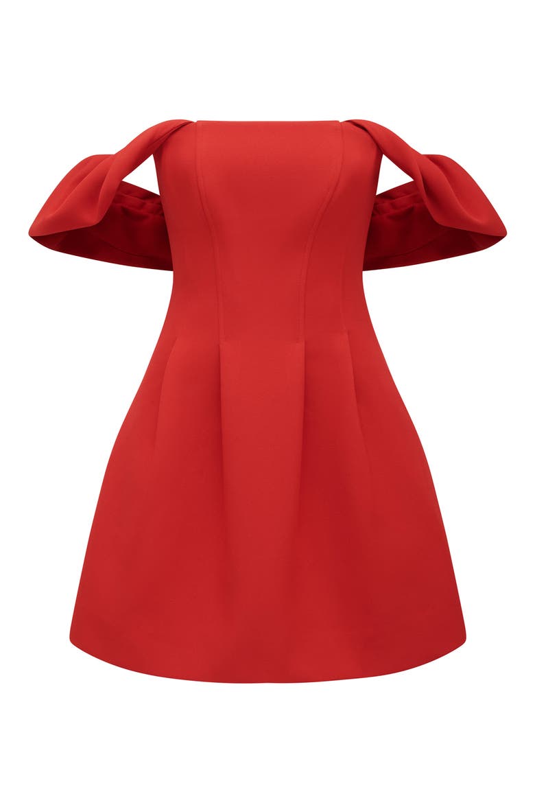 Jacquie Off the Shoulder Minidress, Alternate, color, BARBADOS CHERRY