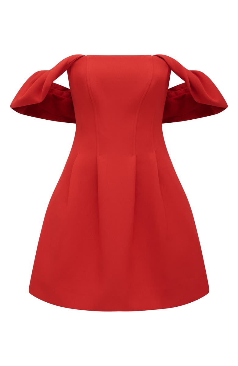 Ever New Jacquie Off the Shoulder Minidress, Alternate, color, Barbados Cherry