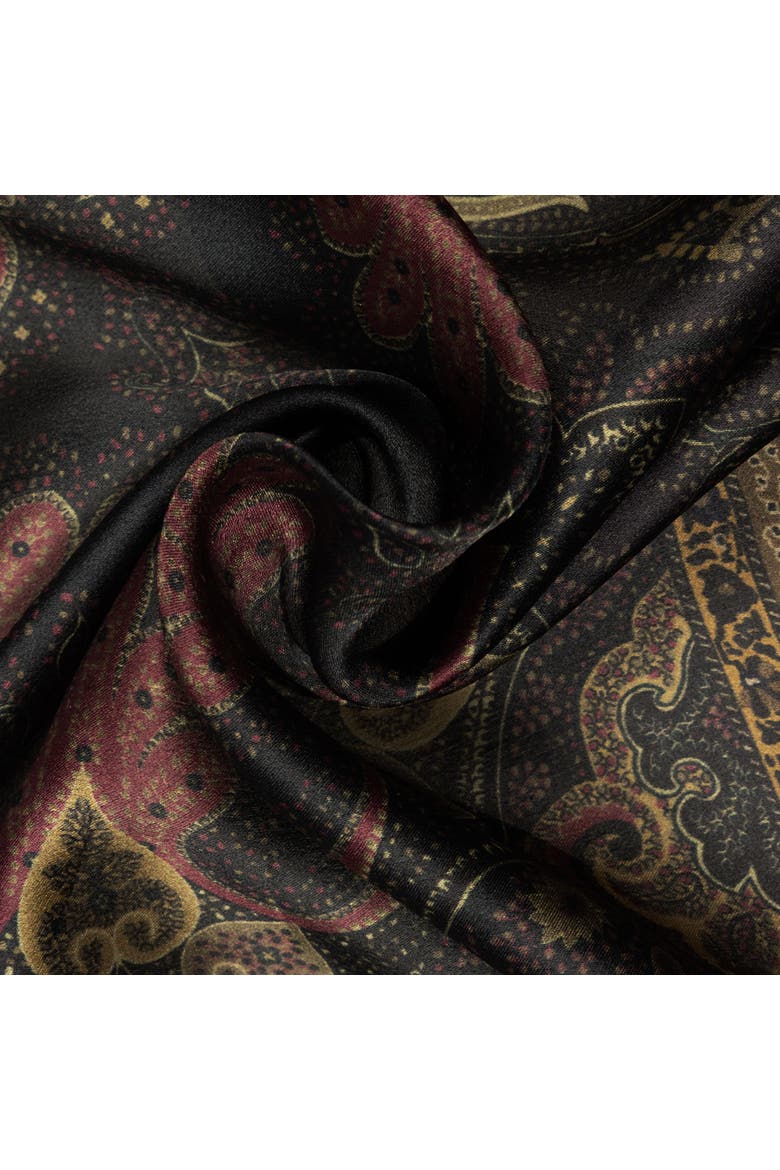 paisley small square, Alternate, color, black