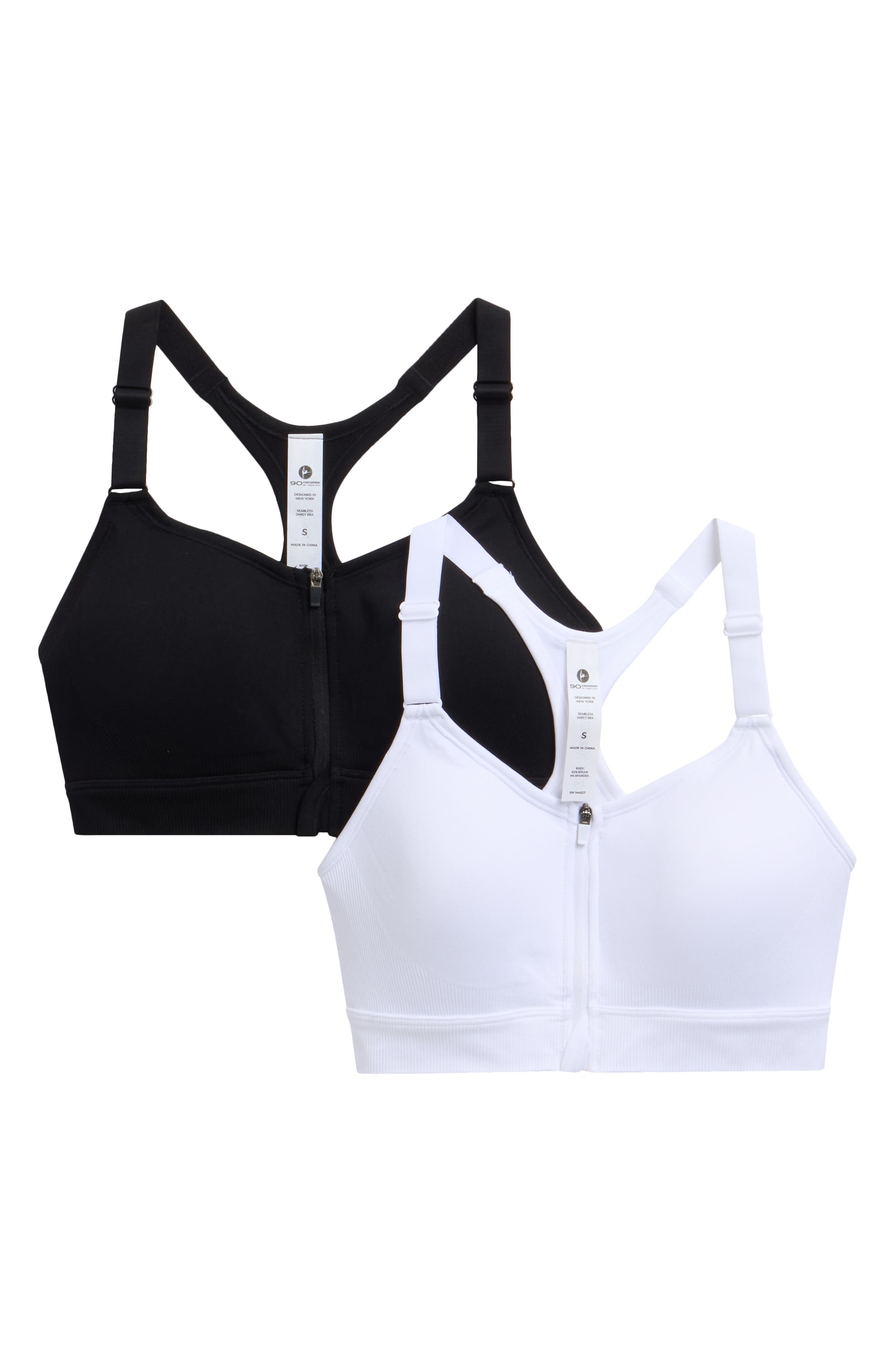 90 DEGREE BY REFLEX Darcy Seamless Zip Front Sports Bra