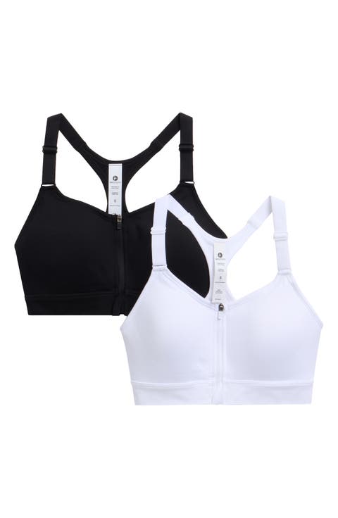 Darcy Seamless Zip Front Sports Bra