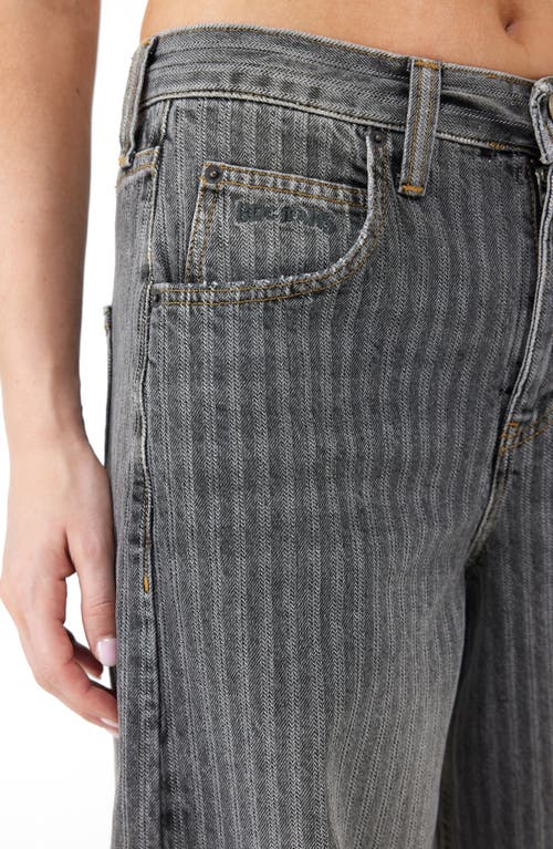 Bdg Urban Outfitters Logan Stripe Baggy Wide Leg Jeans In Gray