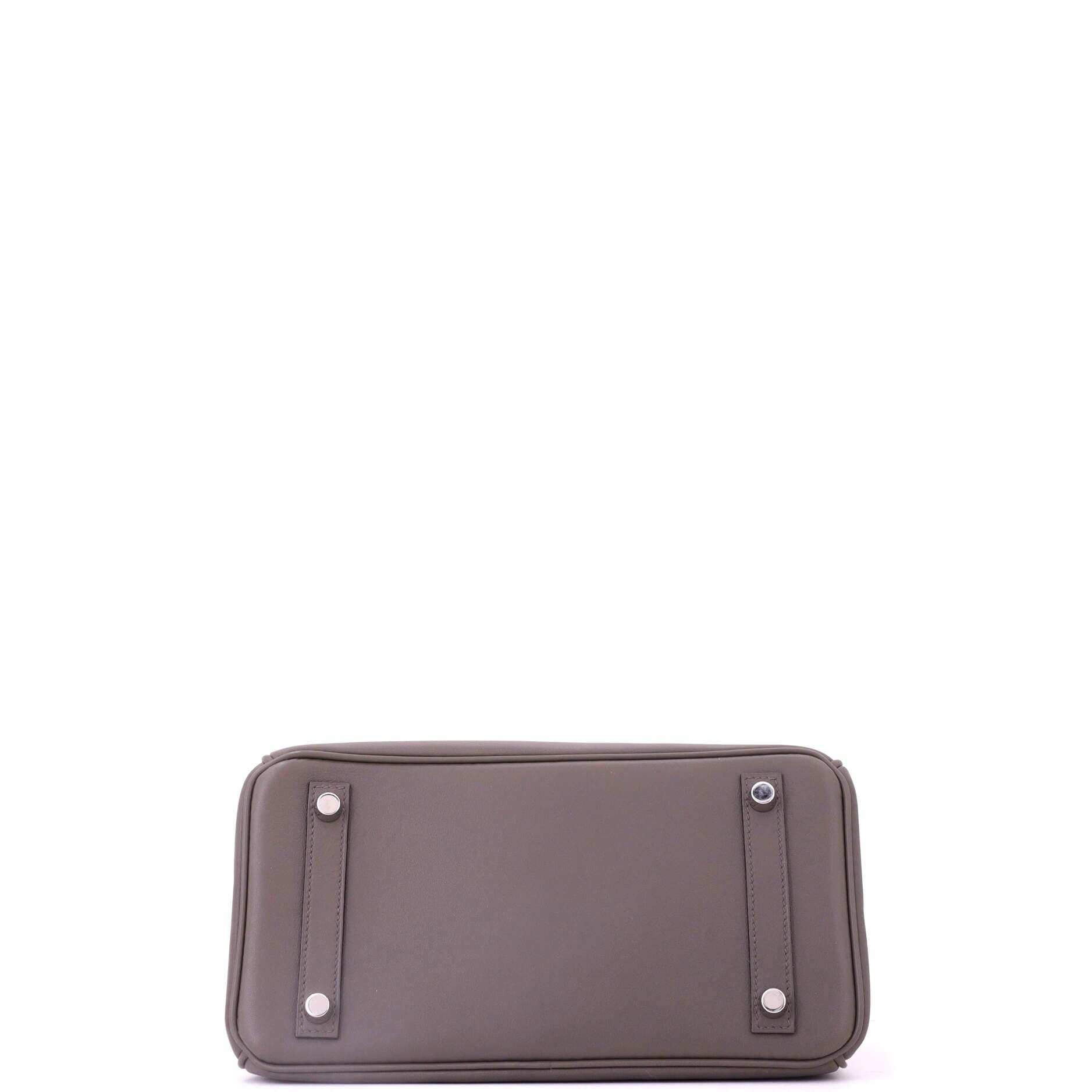 Pre-Owned Hermes Birkin Handbag Grey Swift with Palladium Hardware 25, Alternate, color, Etain