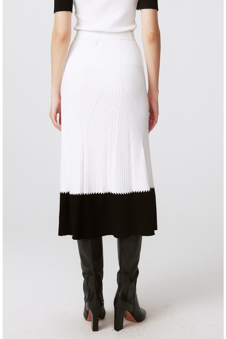 Benedetta Midi Sweater Skirt, Alternate, color, BLACK/ IVORY