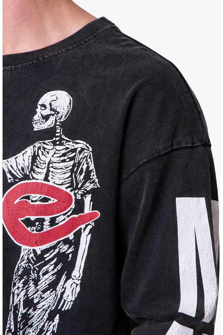 Gone Skeleton Graphic Long Sleeve T-Shirt, Alternate, color, BLACK